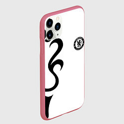 Чехол iPhone 11 Pro матовый Chelsea sport fc, цвет: 3D-малиновый — фото 2