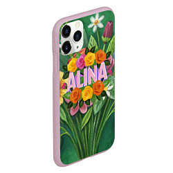 Чехол iPhone 11 Pro матовый Alina roses, цвет: 3D-розовый — фото 2