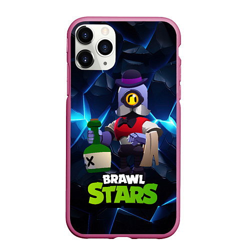 Чехол iPhone 11 Pro матовый Brawl stars Барли / 3D-Малиновый – фото 1