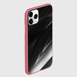 Чехол iPhone 11 Pro матовый Чёрно белая геометрия, цвет: 3D-малиновый — фото 2