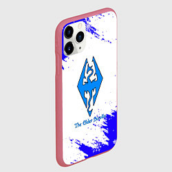 Чехол iPhone 11 Pro матовый Скайрим зима, цвет: 3D-малиновый — фото 2