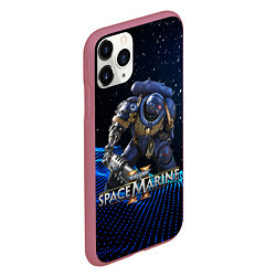 Чехол iPhone 11 Pro матовый Warhammer 40000 space marine 2 ультрамарин, цвет: 3D-малиновый — фото 2