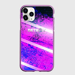 Чехол iPhone 11 Pro матовый Detroit become human neon, цвет: 3D-фиолетовый
