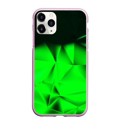 Чехол iPhone 11 Pro матовый Кислотная абстракция кубы / 3D-Розовый – фото 1