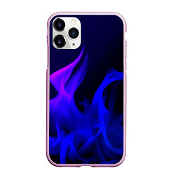 Чехол iPhone 11 Pro матовый Неоновый огонь текстура, цвет: 3D-розовый