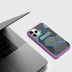 Чехол iPhone 11 Pro матовый Dead cells броня, цвет: 3D-фиолетовый — фото 2