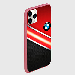 Чехол iPhone 11 Pro матовый BMW geometry steel, цвет: 3D-малиновый — фото 2