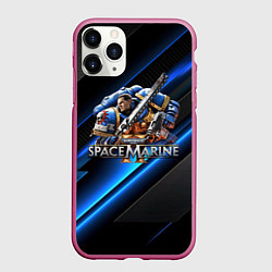 Чехол iPhone 11 Pro матовый Captain Titus Warhammer 40000 space marine 2, цвет: 3D-малиновый