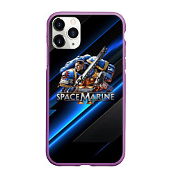 Чехол iPhone 11 Pro матовый Captain Titus Warhammer 40000 space marine 2, цвет: 3D-фиолетовый