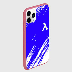 Чехол iPhone 11 Pro матовый Half life белые краски, цвет: 3D-малиновый — фото 2