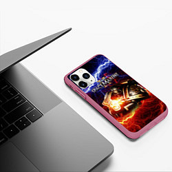 Чехол iPhone 11 Pro матовый Warhammer 40000 space marine 2, цвет: 3D-малиновый — фото 2