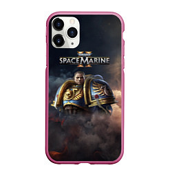 Чехол iPhone 11 Pro матовый Captain Titus Warhammer 40000 space marine 2, цвет: 3D-малиновый