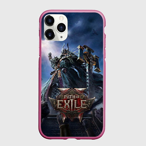 Чехол iPhone 11 Pro матовый Люмериус Path of exile 2 / 3D-Малиновый – фото 1