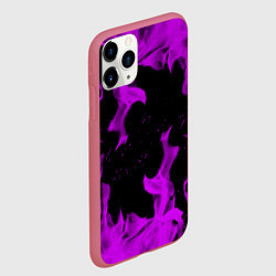 Чехол iPhone 11 Pro матовый Неоновый огонь текстура, цвет: 3D-малиновый — фото 2