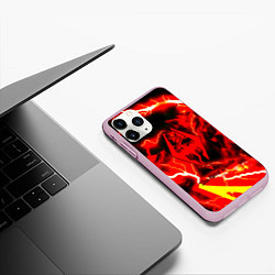 Чехол iPhone 11 Pro матовый Skyrim red storm logo, цвет: 3D-розовый — фото 2