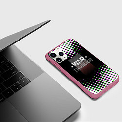 Чехол iPhone 11 Pro матовый Вартандер онлайн текстура, цвет: 3D-малиновый — фото 2