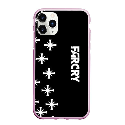 Чехол iPhone 11 Pro матовый Farcry текстура знаки / 3D-Розовый – фото 1