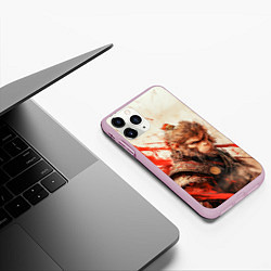 Чехол iPhone 11 Pro матовый Wukong на фоне с брызгами, цвет: 3D-розовый — фото 2