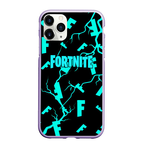 Чехол iPhone 11 Pro матовый Fortnite epic games / 3D-Светло-сиреневый – фото 1