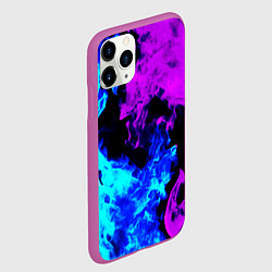 Чехол iPhone 11 Pro матовый Битва неонового огня, цвет: 3D-фиолетовый — фото 2