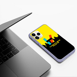 Чехол iPhone 11 Pro матовый Twenty one pilots rock steel, цвет: 3D-светло-сиреневый — фото 2