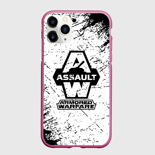 Чехол iPhone 11 Pro матовый Armored assault / 3D-Малиновый – фото 1