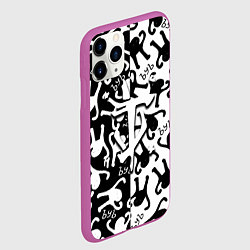 Чехол iPhone 11 Pro матовый Doom logo мем, цвет: 3D-фиолетовый — фото 2