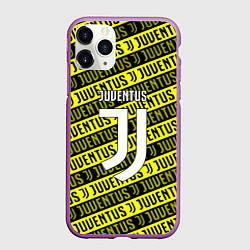 Чехол iPhone 11 Pro матовый Juventus pattern fc, цвет: 3D-фиолетовый