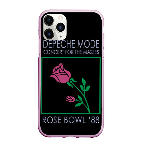 Чехол iPhone 11 Pro матовый Depeche Mode - Rose Bowl / 3D-Розовый – фото 1