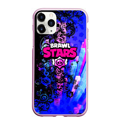 Чехол iPhone 11 Pro матовый Brawl stars neon abstraction, цвет: 3D-розовый