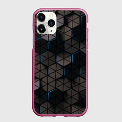 Чехол iPhone 11 Pro матовый Соты из треугольников