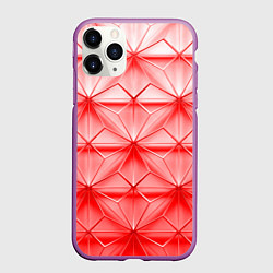 Чехол iPhone 11 Pro матовый Ярко красная геометрия