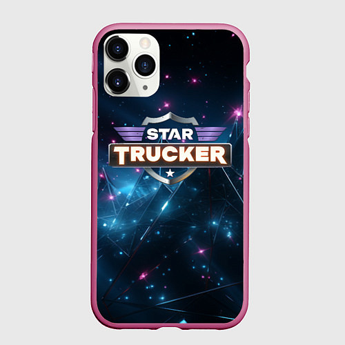 Чехол iPhone 11 Pro матовый Star Trucker logo space / 3D-Малиновый – фото 1