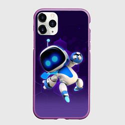 Чехол iPhone 11 Pro матовый Mascot - Astro Bot, цвет: 3D-фиолетовый