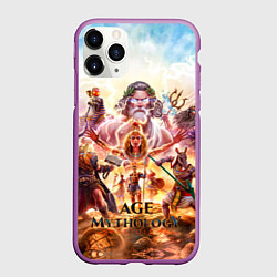 Чехол iPhone 11 Pro матовый Age of mythology персонажи, цвет: 3D-фиолетовый