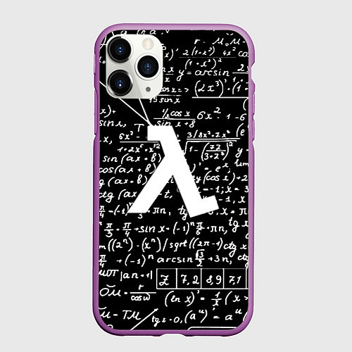 Чехол iPhone 11 Pro матовый Half-life физика / 3D-Фиолетовый – фото 1