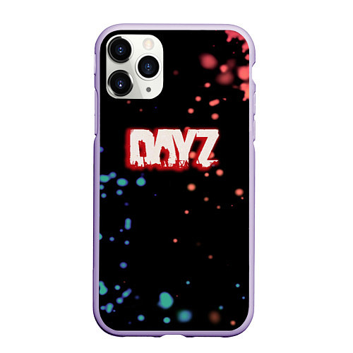 Чехол iPhone 11 Pro матовый Dayz краски боке / 3D-Светло-сиреневый – фото 1