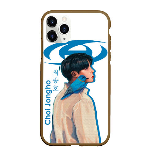 Чехол iPhone 11 Pro матовый Ateez Choi Jongho / 3D-Коричневый – фото 1