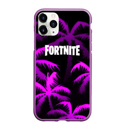 Чехол iPhone 11 Pro матовый Fortnite тропики, цвет: 3D-фиолетовый