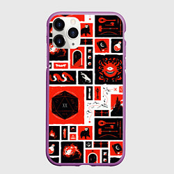 Чехол iPhone 11 Pro матовый Dungeons and dragons pattern