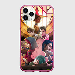 Чехол iPhone 11 Pro матовый Герои Arcane, цвет: 3D-малиновый