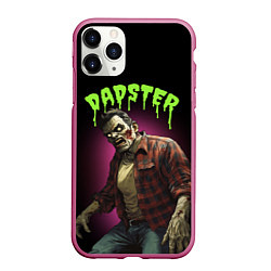 Чехол iPhone 11 Pro матовый Dadster - zombie - на хэллоуин, цвет: 3D-малиновый