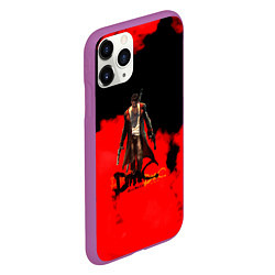 Чехол iPhone 11 Pro матовый Devil May Cry Dante краски, цвет: 3D-фиолетовый — фото 2