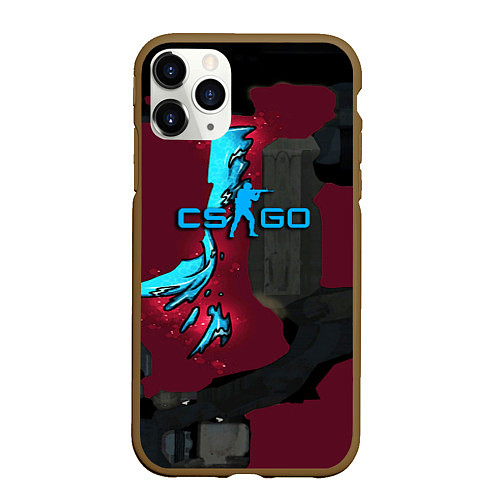 Чехол iPhone 11 Pro матовый Counter strike glock / 3D-Коричневый – фото 1