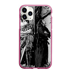 Чехол iPhone 11 Pro матовый Berserk and Miyamoto Musashi, цвет: 3D-малиновый