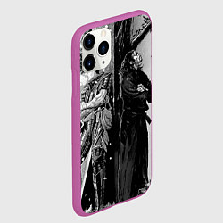 Чехол iPhone 11 Pro матовый Berserk and Miyamoto Musashi, цвет: 3D-фиолетовый — фото 2