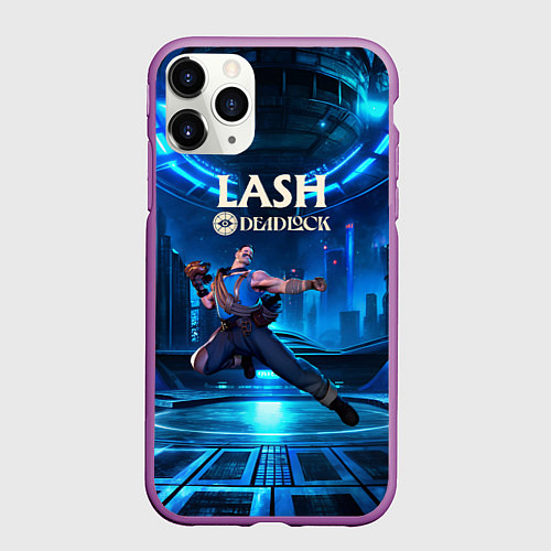 Чехол iPhone 11 Pro матовый Lash Deadlock / 3D-Фиолетовый – фото 1