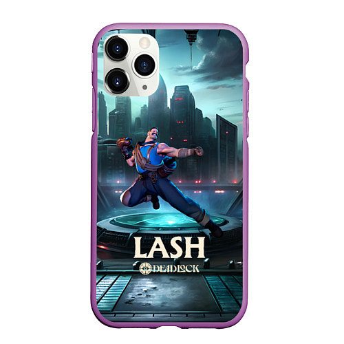 Чехол iPhone 11 Pro матовый Deadlock Lash / 3D-Фиолетовый – фото 1