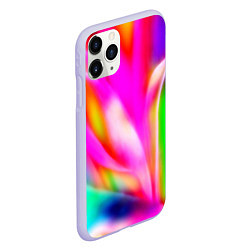 Чехол iPhone 11 Pro матовый Неоновая абстракция краски, цвет: 3D-светло-сиреневый — фото 2