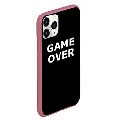 Чехол iPhone 11 Pro матовый Game over white logo, цвет: 3D-малиновый — фото 2